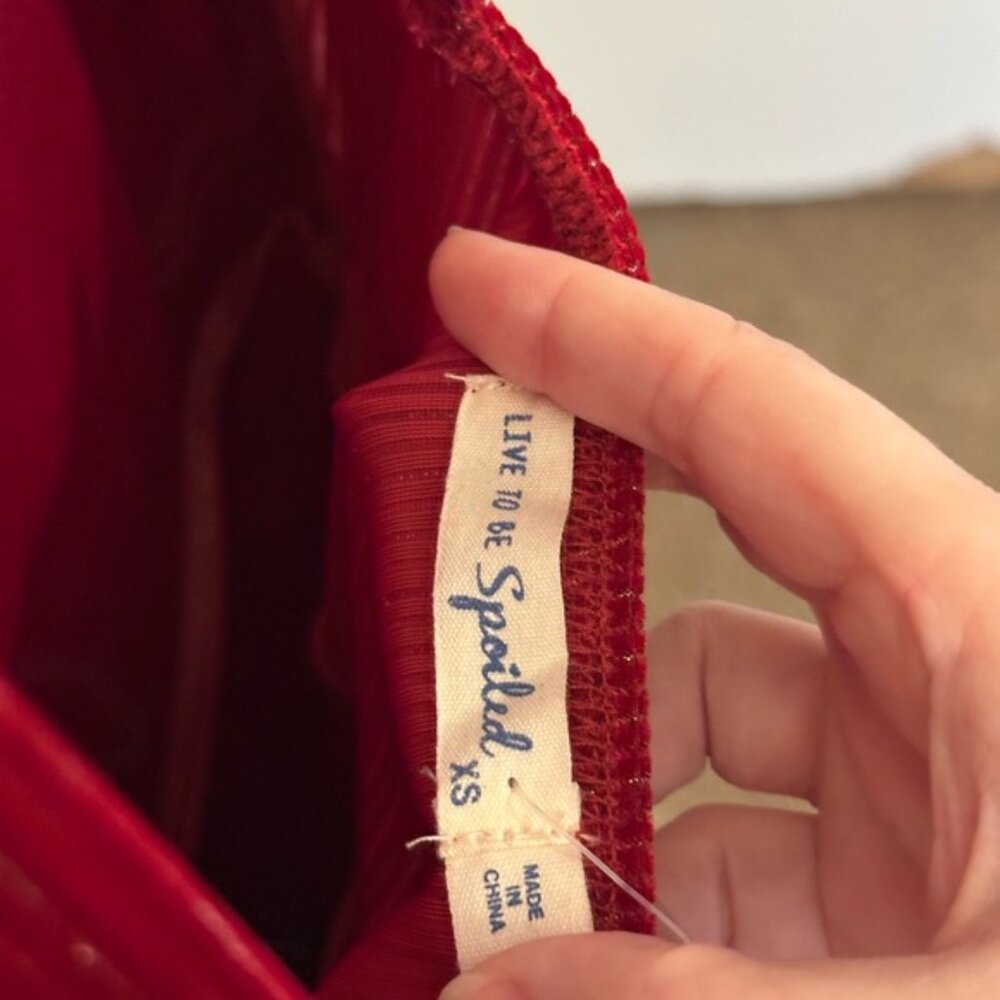 Spoiled Red Halter Mini Dress - Picture 7 of 9